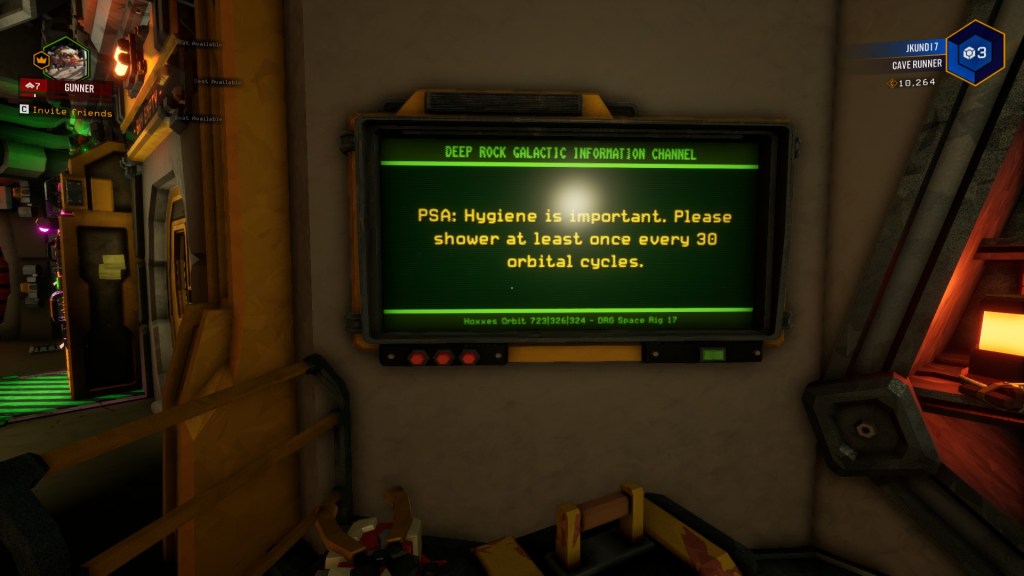Deep Rock Galactic PSA: Hygiene is important.